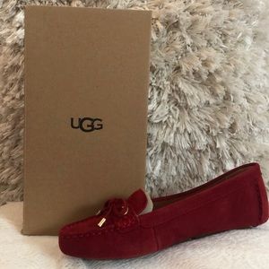 UGG red suede moccasins